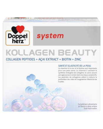 Doppel herz KOLLAGEN BEAUTY Peptides de collagène + extrait d’açaï + biotine + zinc 30 flacons