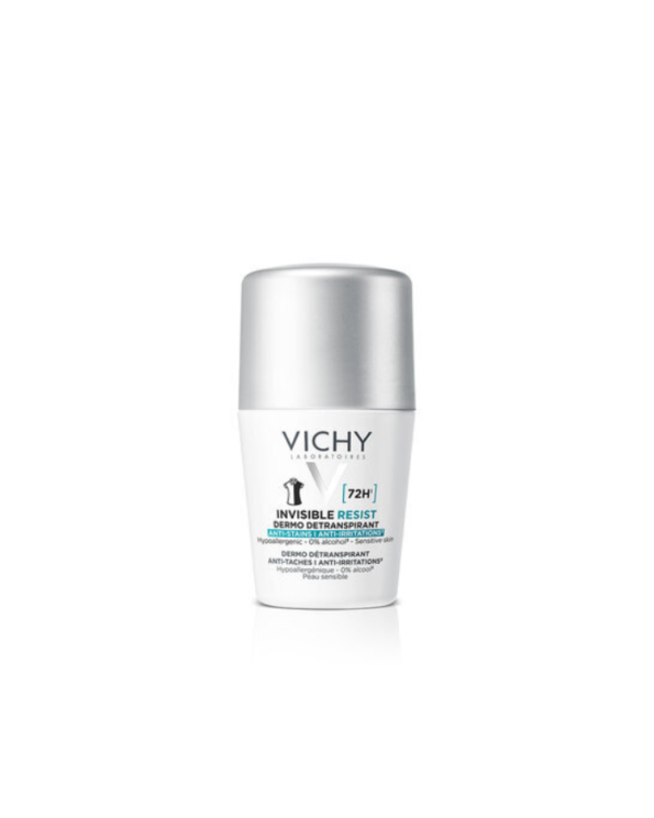 Vichy déodorant Dermo-transpirant Invisible Protect 72H anti-taches anti-irritations 50 ml