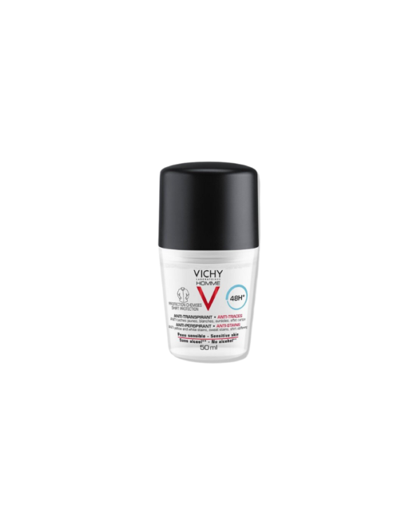Vichy déodorant Anti-Transpirant 48H Homme anti-traces - ROLL-ON 50 ml