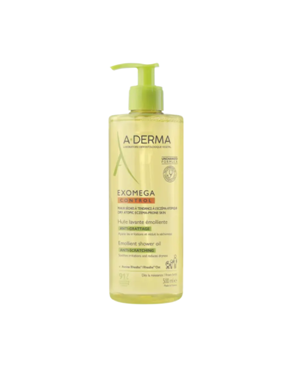 A-Derma Exomega Control Huile lavante émolliente anti-démangeaisons 500 ml