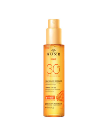 NUXE SUN Huile Solaire Bronzante SPF30 visage et corps 150ML