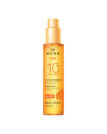 NUXE SUN Huile Solaire Bronzante Faible Protection SPF10 visage et corps