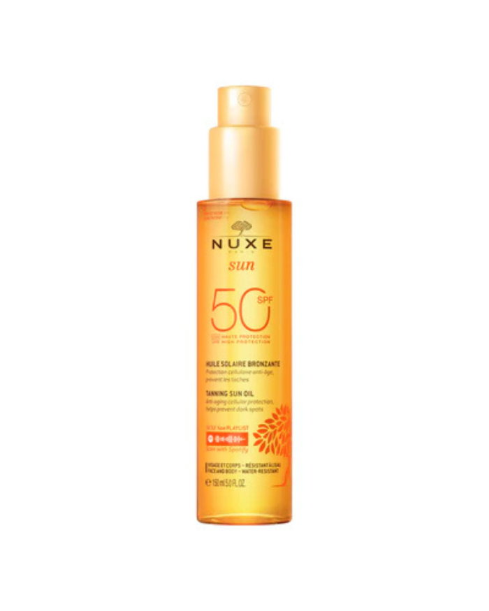 NUXE SUN Huile Solaire Bronzante Haute Protection SPF50 visage et corps 150ML NUXE SUN Huile Solaire Bronzante Haute Protection SPF50 visage et corps 150ML