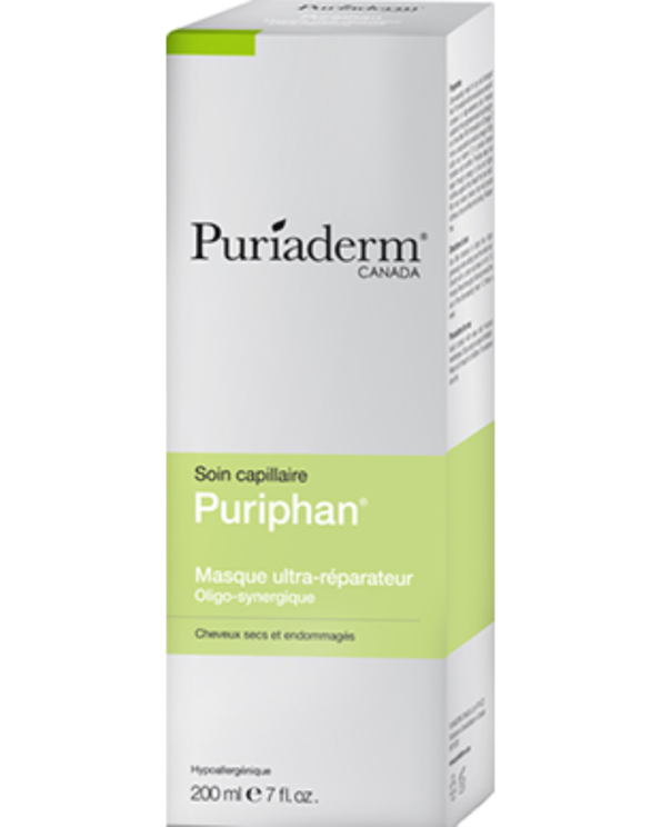 Puriderm Puriphan Masque ultra-réparateur Oligo-synergique Cheveux secs et endommagés 200ML