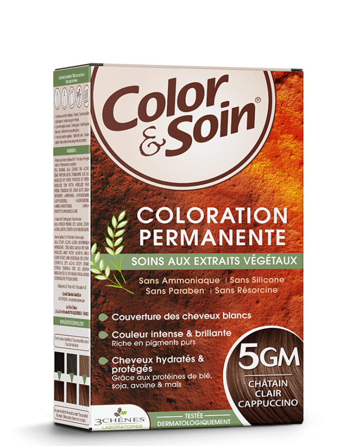 3 Chênes Color & Soin Coloration permanente 5GM - Châtain Clair Cappuccino 3 Chênes Color & Soin Coloration permanente 5GM - Châtain Clair Cappuccino