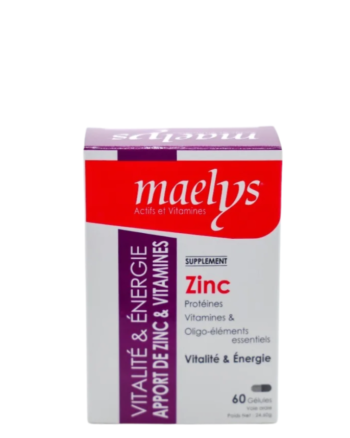 Maelys Zinc et Vitamines B Vitalité et Énergie 60 gélules