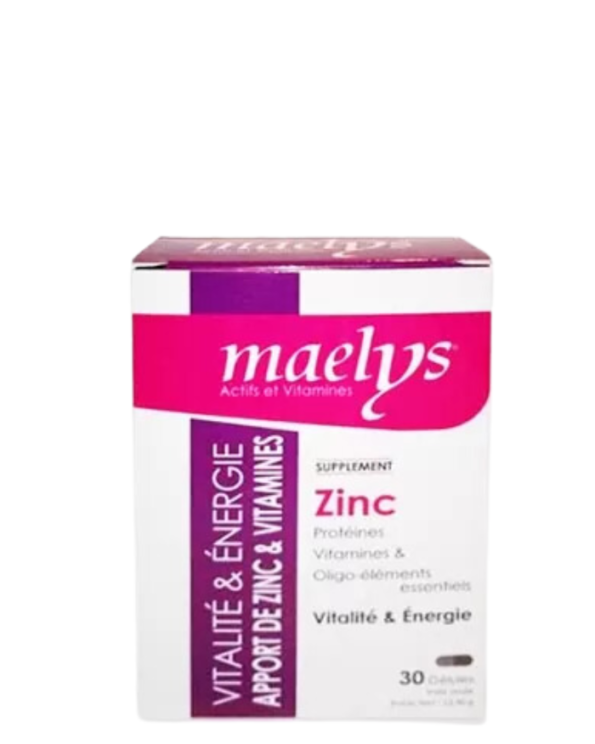 Maelys Zinc et Vitamines B Vitalité et Énergie 30 gélules