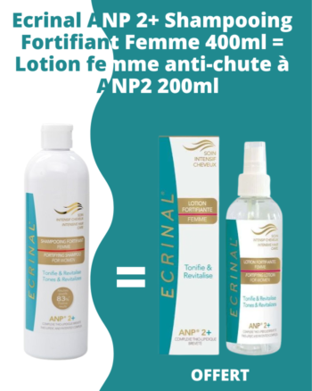 Ecrinal ANP 2+ Shampooing Fortifiant Femme 400ml = Lotion femme anti-chute à l’ANP2 200ml