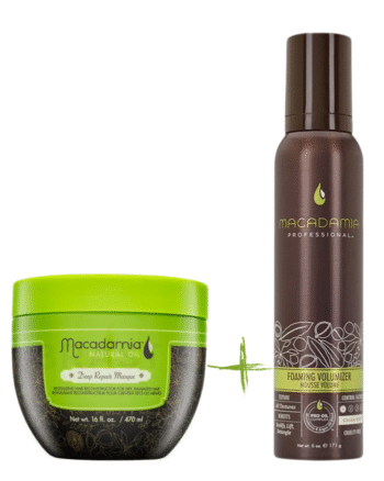 Macadamia Duo Deep Repair masque 470 ml + Volumateur Moussant Professionnel 171 ml